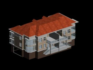 시티 - 세련된 2인용 빌라 70 3D 모델