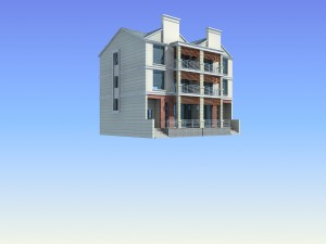 city - stylish two-seat villa 72 Model 3D