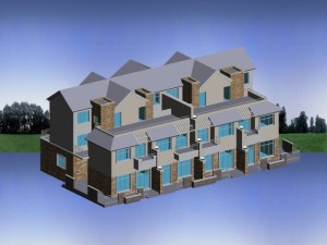 city - stylish two-seat villa 74 Modello 3D