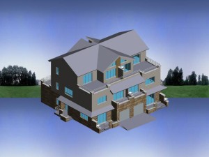 city - stylish two-seat villa 75 3D Модель