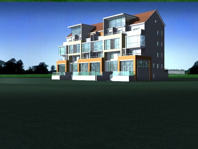 city - stylish two-seat villa 76 3D 모델 .c4d .max .obj .3ds .fbx .stl .blend