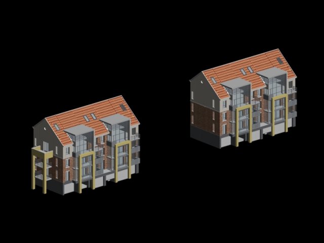 city - stylish two-seat villa 78 Modello 3D .c4d .max .obj .3ds .fbx .stl .blend 
