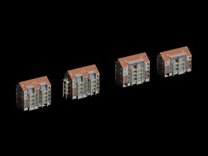 city - stylish two-seat villa 79 Model 3D