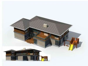 город - вилла 1107 3D Модель