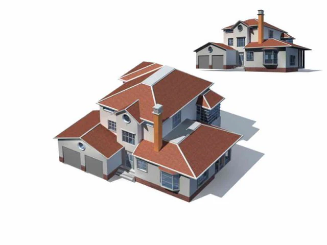 city - villa 1109 3D Model .c4d .max .obj .3ds .fbx .stl .blend 