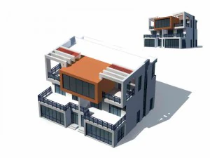 Stadt - Villa 1112 3D Modell