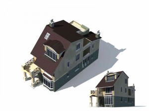 city - villa 1115 3D-Modell