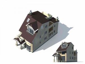 city - villa 1117 Model 3D