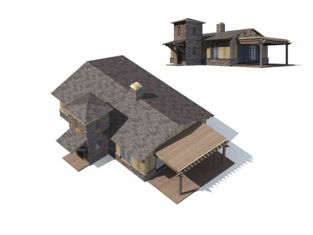 city - villa 1120 3D Model .c4d .max .obj .3ds .fbx .stl .blend 