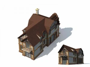 citt&agrave; - villa 1124 Modello 3D