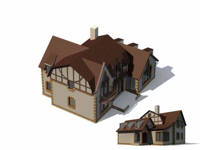 city - villa 1126 3D Model .c4d .max .obj .3ds .fbx .stl .blend 