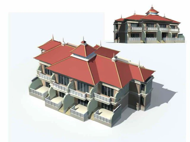 city - villa 1136 3D Model .c4d .max .obj .3ds .fbx .stl .blend 