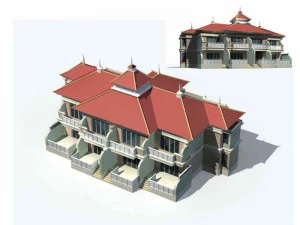 місто - вілла 1136 3D Модель