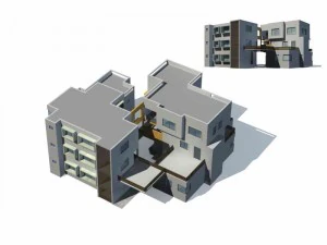 Stadt - Villa 1139 3D Modell