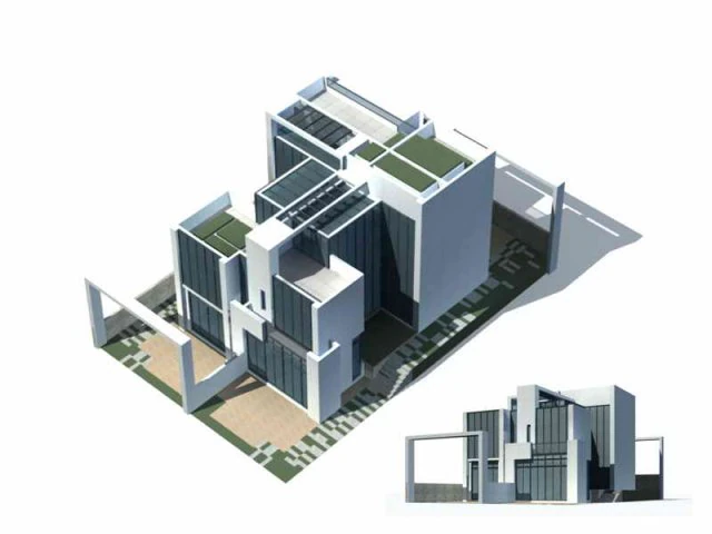 city - villa 1142 3D Model .c4d .max .obj .3ds .fbx .stl .blend 