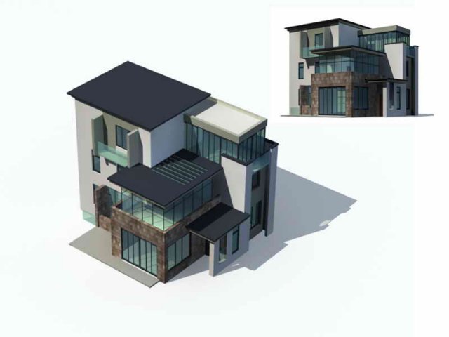 city - villa 1144 3D मॉडल .c4d .max .obj .3ds .fbx .stl .blend 