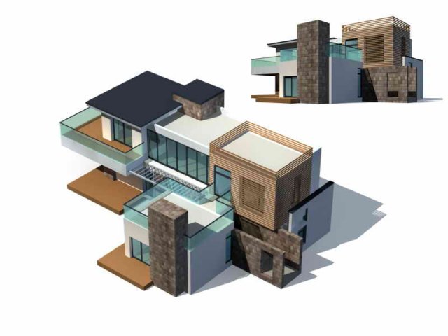city - villa 1145 Modèle 3D .c4d .max .obj .3ds .fbx .stl .blend 