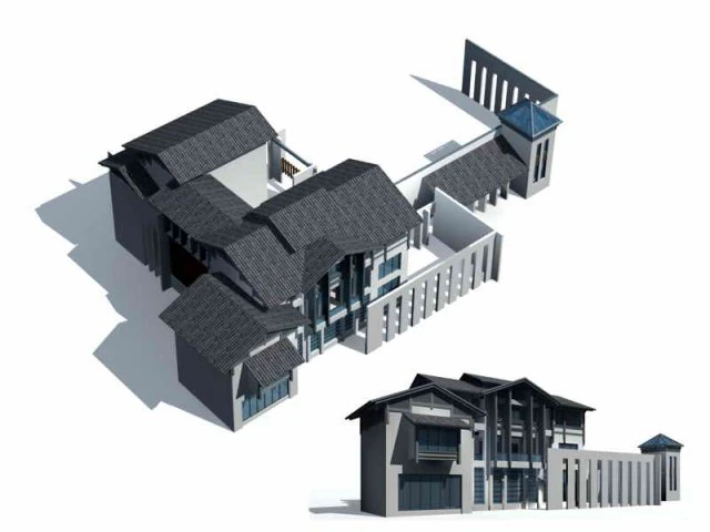 city - villa 1149 3D Model .c4d .max .obj .3ds .fbx .stl .blend 