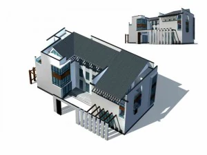 miasto - willa 1153 Model 3D