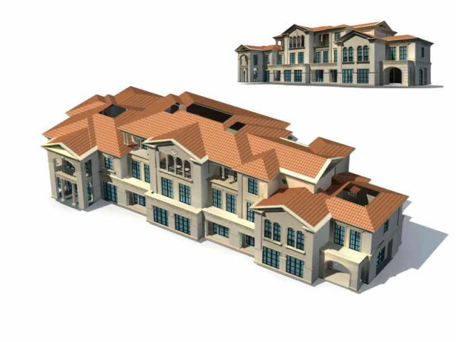 city - villa 1165 3D Model .c4d .max .obj .3ds .fbx .stl .blend 