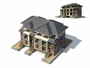city - villa 1166 Modello 3D