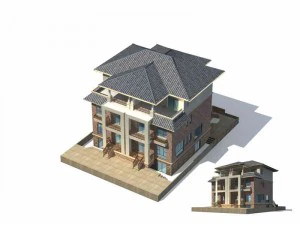 місто - вілла 1167 3D Модель