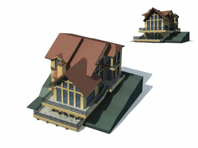 city - villa 1174 3D Model .c4d .max .obj .3ds .fbx .stl .blend 