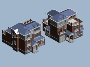 city - villa 1180 Modello 3D