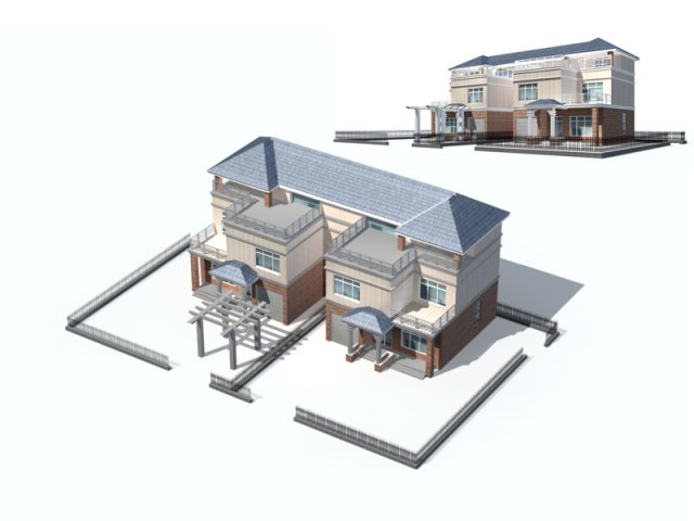 city - villa 1181 3Dモデル .c4d .max .obj .3ds .fbx .stl .blend 