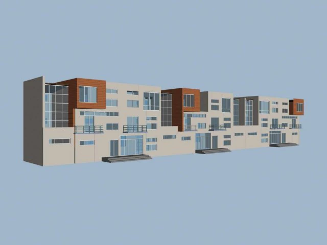 city - villa 1184 3D Model .c4d .max .obj .3ds .fbx .stl .blend 