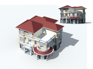 city - villa 1185 Modello 3D