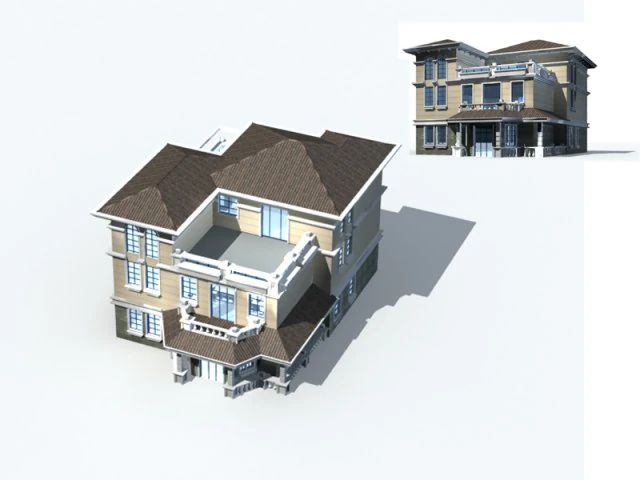 city - villa 1186 3D Model .c4d .max .obj .3ds .fbx .stl .blend