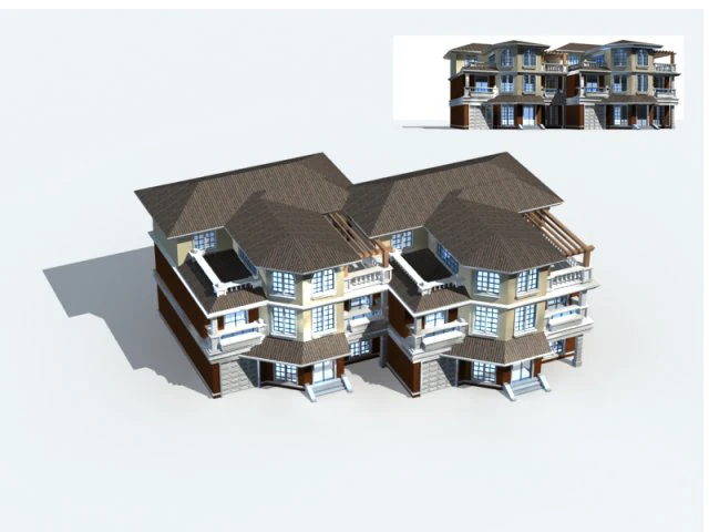city - villa 1188 3D Model .c4d .max .obj .3ds .fbx .stl .blend 