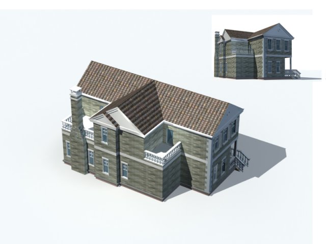 city - villa 1192 3D मॉडल .c4d .max .obj .3ds .fbx .stl .blend 