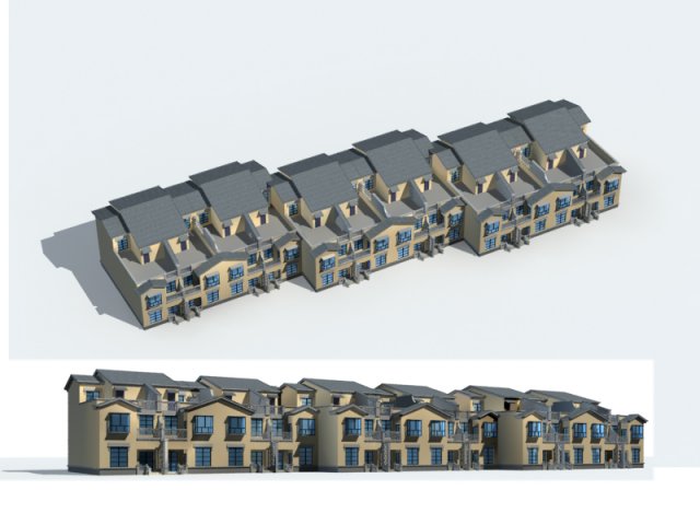 city - villa 1194 3D Model .c4d .max .obj .3ds .fbx .stl .blend