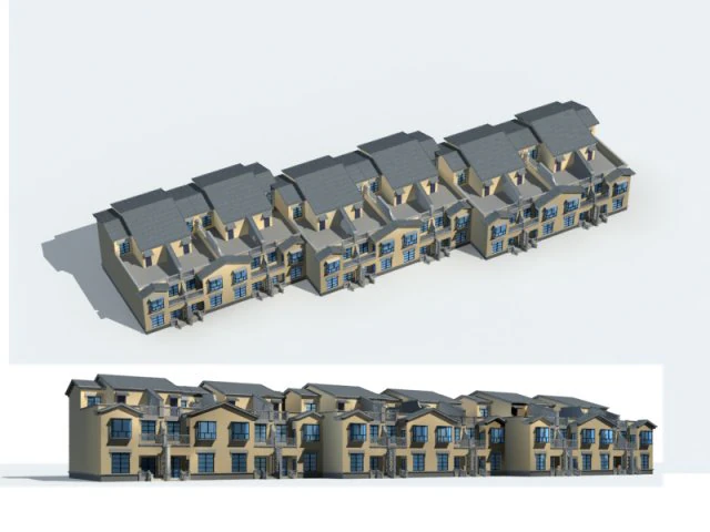 city - villa 1194 3D Model .c4d .max .obj .3ds .fbx .stl .blend 