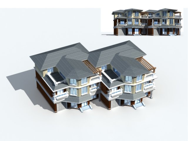 city - villa 1196 3D Model .c4d .max .obj .3ds .fbx .stl .blend 