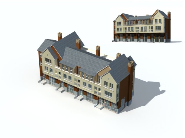 city - villa 1197 3D मॉडल .c4d .max .obj .3ds .fbx .stl .blend 