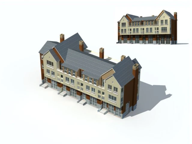 city - villa 1197 3D Model .c4d .max .obj .3ds .fbx .stl .blend 