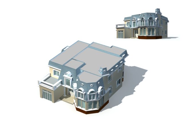 city - villa 1198 Modelo 3D .c4d .max .obj .3ds .fbx .stl .blend 
