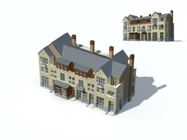 city - villa 1199 Modello 3D .c4d .max .obj .3ds .fbx .stl .blend 