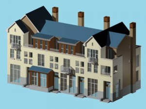 city - villa 1199 Modello 3D