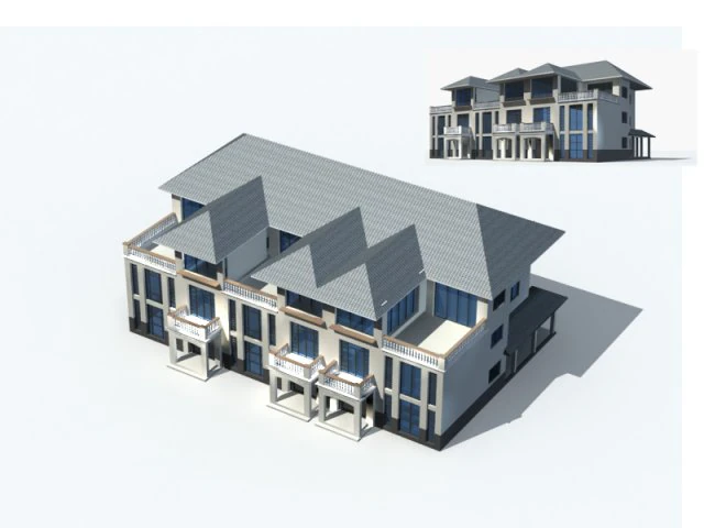 city - villa 11101 3D Model .c4d .max .obj .3ds .fbx .stl .blend 