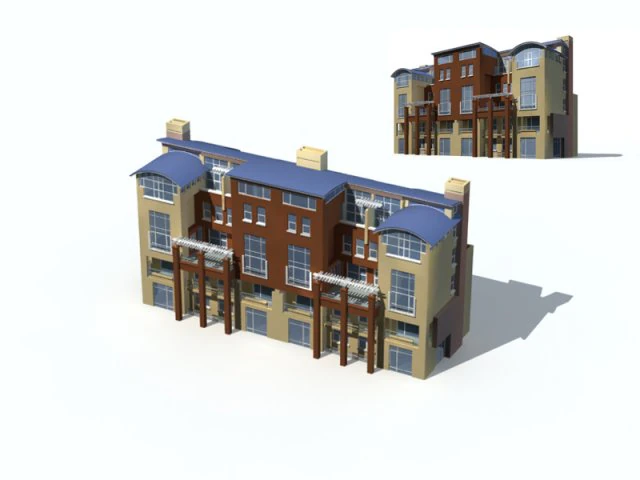 city - villa 11103 3D Model .c4d .max .obj .3ds .fbx .stl .blend 