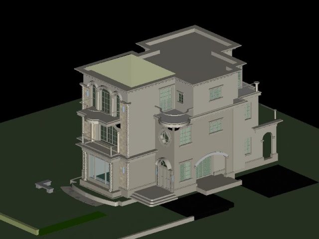 city - villa 11106 Modello 3D .c4d .max .obj .3ds .fbx .stl .blend 