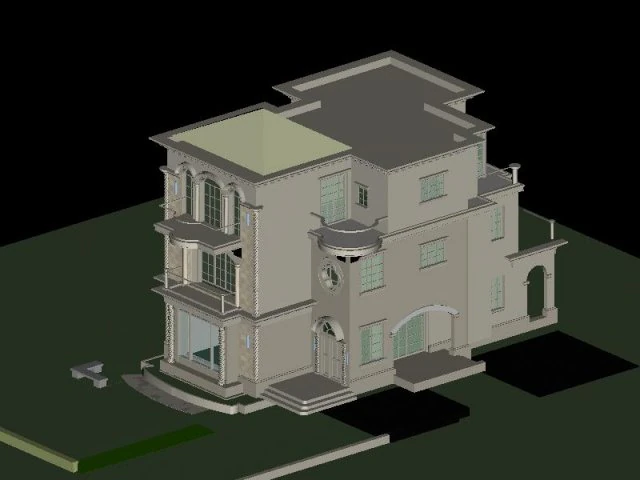 city - villa 11106 3D Model .c4d .max .obj .3ds .fbx .stl .blend