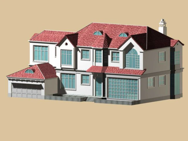 city - villa 11108 3D Model .c4d .max .obj .3ds .fbx .stl .blend 