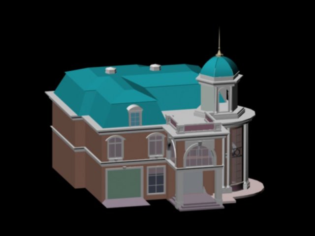 city - villa 11110 3D मॉडल .c4d .max .obj .3ds .fbx .stl .blend 