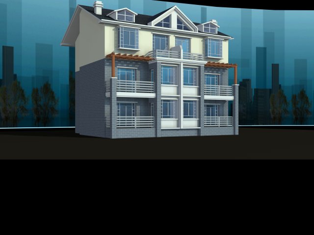 city - villa 11114 3D मॉडल .c4d .max .obj .3ds .fbx .stl .blend 