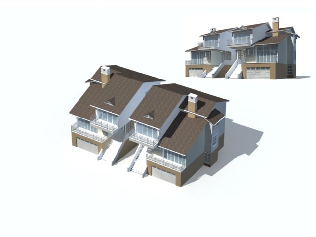 city - villa 11116 Modello 3D .c4d .max .obj .3ds .fbx .stl .blend 